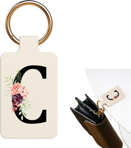 Letter A-Z Strong Magnetic Purse Holder, Stylish Floral Design Handbag Hanger for Women - Stocking Stuffer, Suitable for Table Tops Metal Wall Door Hinge Frame Shopping Cart in Saudi Arabia