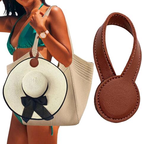 Magnetic Hat Clip for Travel on Bag, Strong Leather Holder with Secure Closure, Lightweight Hook for Purses, Backpacks, Tote Bags, Luggage, Beach Accessories, and Vacation Essentials (black hanger) in Saudi Arabia