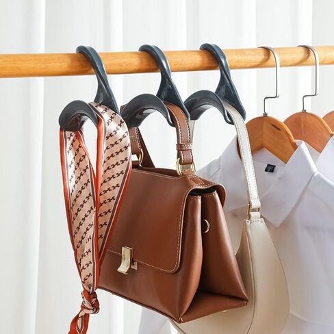 3Pcs Purse Hanger Hook Bag Rack Holder, Purse Organizer for Closet Organizer Storage Purses Handbags Bag Backpacks Tote (Black) in Saudi Arabia