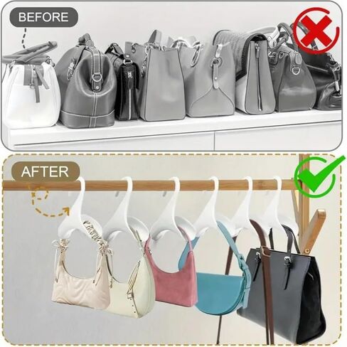 3Pcs Purse Hanger Hook Bag Rack Holder, Purse Organizer for Closet Organizer Storage Purses Handbags Bag Backpacks Tote (Black) in Saudi Arabia