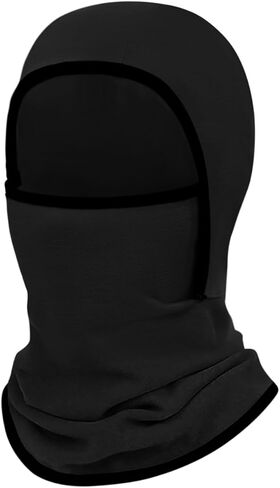 Haloumoning Kids Girls Winter Ski Face Mask Balaclava Youth Fleece Warmer Hooded Windproof Neck Gaiter 8-12 Years in Saudi Arabia