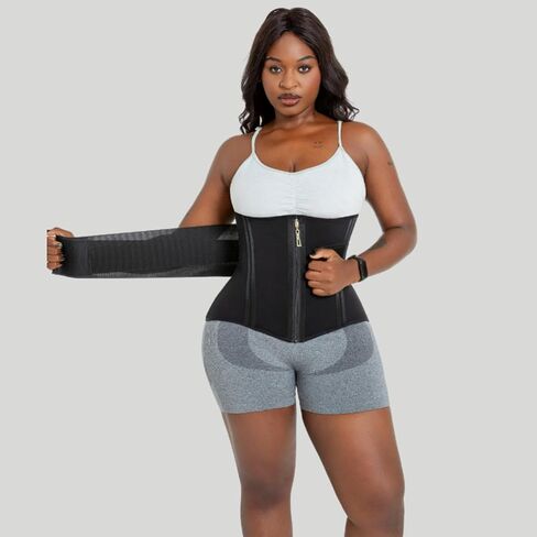 2-in-1 Waist Trainer - Heavy Compression Corset, Breathable for Workout & Tummy Control in Saudi Arabia