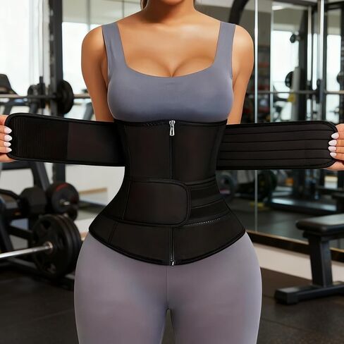 Women's Double Waist Trainer Tight corset Abdominal Control Training Belt - Sports Belt Back Support Shaping Weight Loss in Saudi Arabia