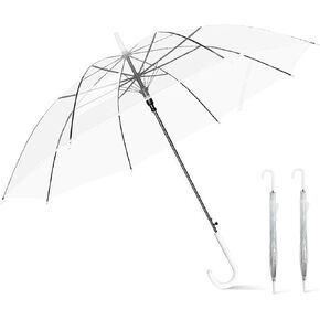 مظلة الزفاف الشفافة ذات الفقاعات السائبة مقاس 52 بوصة، مظلات عصا مقاومة للرياح على شكل قبة كبيرة، مظلات مطر شفافة عالية الوضوح، ثابتة ومتينة، سهلة التشغيل، مظلة شفافة كبيرة لحفلات زفاف العروس والعريس والتصوير الفوتوغرافي وحفلات الجولف في الهواء الطلق in Kuwait