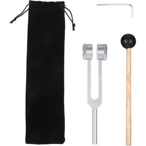 Tuning Fork for Healing 128Hz with Hammer, Sound Healing Therapy Frequency Tool for Meditation, Reiki Supplies Kit, Aluminum Alloy 128 Hz Wellness Instrument with Pouch in Saudi Arabia