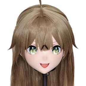 (AK096) Customize Character Crossdressing Full Head With Lock Anime Cosplay Japanese Animego Kigurumi Mask in Saudi Arabia