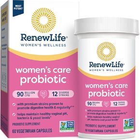 Renew Life Women's Probiotic Capsules, Supports pH Balance for Women, Vaginal, Urinary, Digestive and Immune Health, L. Rhamnosus GG, Dairy, Soy and Gluten-Free, 90 Billion CFU - 30 Ct in Kuwait