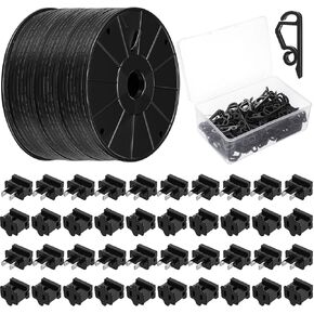 109pcs SPT-1 Electrical Wire, Christmas Female and Male Slip Plug, Christmas Light Clip Set Weatherproof 18AWG 2-Conductor Wire for Christmas Party Decoration (50ft,Green) in Kuwait