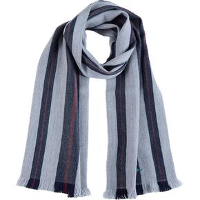 Brooks Brothers 100% Wool Woven Varsity Striped Scarf with Eyelash Fringe - Men's Luxury Winter Scarf, 72-inches x 10-inches in Saudi Arabia