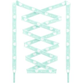 DANHUA Colored Flat Shoe laces: 2 Pair Heart Printed Shoelaces for Sneakers boot in Kuwait