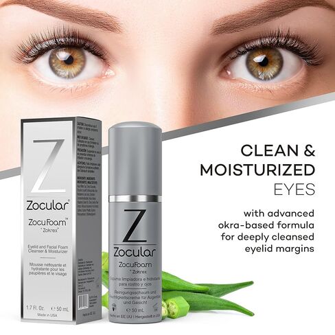 Zocular ZocuFoam Foaming Eyelid Cleanser – Gentle pH-Balanced Cleansing Foam – 25 mL in Saudi Arabia