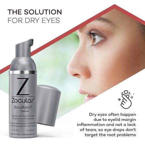 Zocular ZocuFoam Foaming Eyelid Cleanser – Gentle pH-Balanced Cleansing Foam – 25 mL in Saudi Arabia