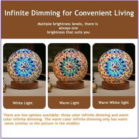 Turkish Table lamp (D:4.7" x H:5.2"),Mosaic Glass Lamps with Wooden Base, Bohemian Tiffany Bedside Lamps, USB Power Moroccan Lantern for Living Room Halloween Decorations (Baroque - Blue, Baroque) in Saudi Arabia