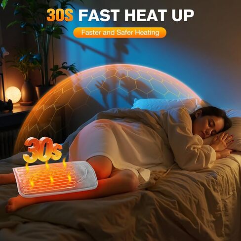 Electric Foot Warmer, Heated Foot Warmer for Bed, Portable Foot Heating Pad for Feet, Under Desk Heated Feet Warmer with 9 Heating Levels, 4 Time Settings & Machine Washable in Saudi Arabia