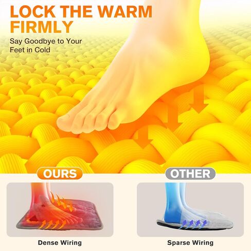 Electric Foot Warmer, Heated Foot Warmer for Bed, Portable Foot Heating Pad for Feet, Under Desk Heated Feet Warmer with 9 Heating Levels, 4 Time Settings & Machine Washable in Saudi Arabia