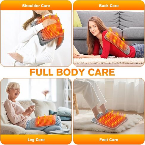 Electric Foot Warmer, Heated Foot Warmer for Bed, Portable Foot Heating Pad for Feet, Under Desk Heated Feet Warmer with 9 Heating Levels, 4 Time Settings & Machine Washable in Saudi Arabia