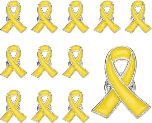 PATIKIL Ribbon Pins, Awareness Pins with Secure Clutch Back Enamel Lapel Brooch for Public Charity Support Fundraiser in Saudi Arabia