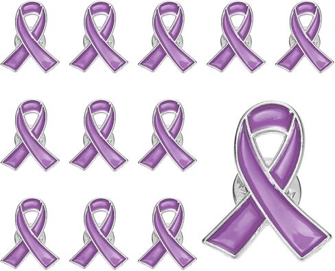 PATIKIL Ribbon Pins, Awareness Pins with Secure Clutch Back Enamel Lapel Brooch for Public Charity Support Fundraiser in Saudi Arabia