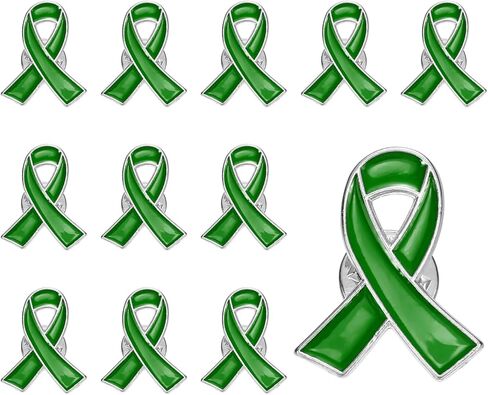PATIKIL Ribbon Pins, Awareness Pins with Secure Clutch Back Enamel Lapel Brooch for Public Charity Support Fundraiser in Saudi Arabia