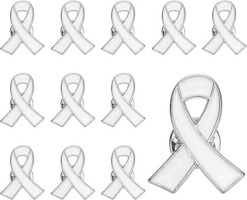 PATIKIL Ribbon Pins, Awareness Pins with Secure Clutch Back Enamel Lapel Brooch for Public Charity Support Fundraiser in Saudi Arabia