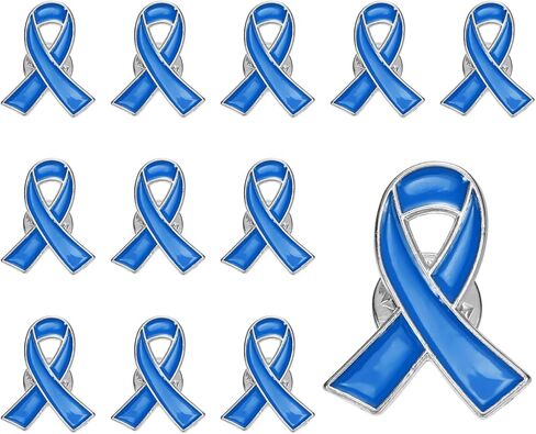 PATIKIL Ribbon Pins, Awareness Pins with Secure Clutch Back Enamel Lapel Brooch for Public Charity Support Fundraiser in Saudi Arabia