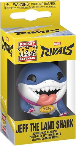 فانكو بوب! سلسلة مفاتيح: Marvel Rivals - Jeff The Land Shark - حلقة مفاتيح جديدة من Marvel Rivals - شخصية صغيرة قابلة للتجميع - حشو للجوارب - فكرة هدية - بضائع رسمية - محبي ألعاب الفيديو in Saudi Arabia
