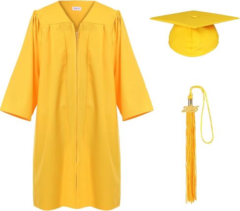 Unisex Adult Matte Graduation Cap and Gown Tassel Set in Kuwait