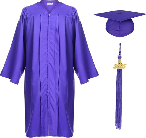 Unisex Adult Matte Graduation Cap and Gown Tassel Set in Saudi Arabia