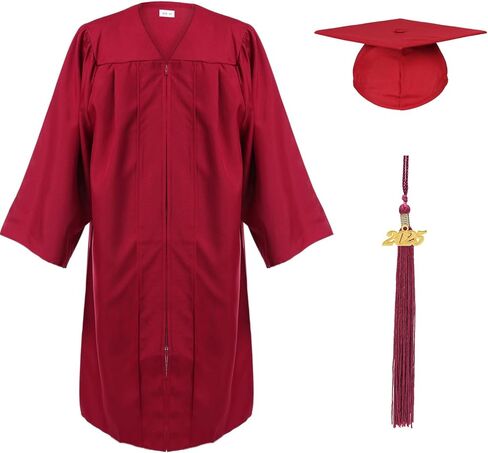 Unisex Adult Matte Graduation Cap and Gown Tassel Set in Saudi Arabia