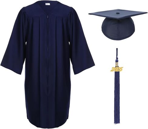 Unisex Adult Matte Graduation Cap and Gown Tassel Set in Saudi Arabia
