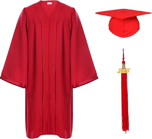 Unisex Adult Matte Graduation Cap and Gown Tassel Set in Saudi Arabia