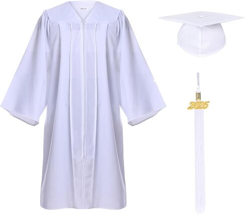 Unisex Adult Matte Graduation Cap and Gown Tassel Set in Saudi Arabia