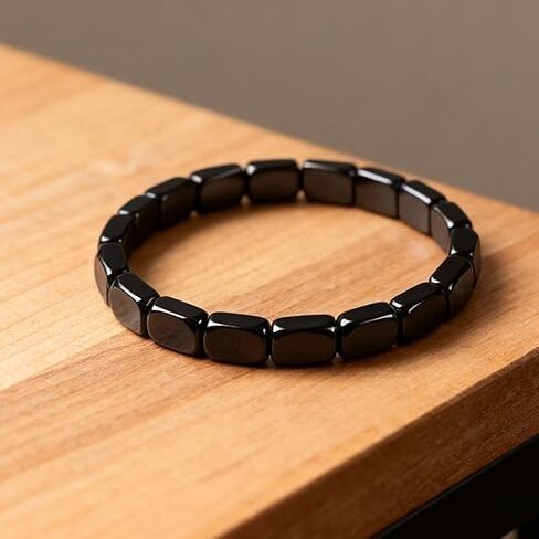 سوار الهيماتيت للرجال - يعيد إشعال الطاقة الذكورية، أساور شفاء ممتدة مطرزة بحجر الهيماتيت الطبيعي تستعيد ثقتك وثقتك، هدايا مجوهرات ملهمة (قطعتان) in Kuwait