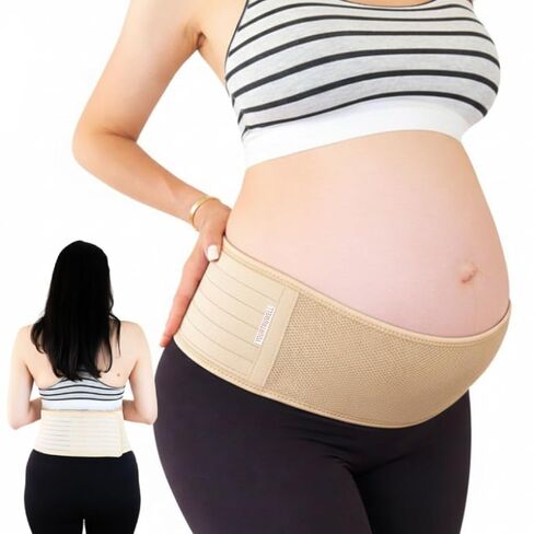 Pregnancy Belly Band for Pregnant Women – Soft, Breathable Maternity Support Belt for Back & Bump Support – Adjustable Belly Support Band – Black, One Size in Saudi Arabia