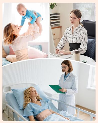 Postpartum Belly Band for Women: Adjustable Compression Wrap for Abdominal & Waist Support C-Section & Vaginal Birth Recovery Black M in Saudi Arabia