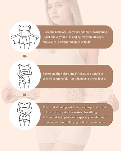 Postpartum Belly Band for Women: Adjustable Compression Wrap for Abdominal & Waist Support C-Section & Vaginal Birth Recovery Black M in Saudi Arabia