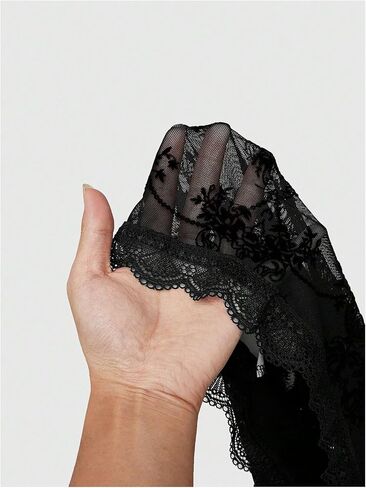 GORGLITTER Women's Lace Bell Long Sleeve Goth Tops Poncho Y2k Mock NeckLightweight Bolero Shrugs Cardigan for Dress in Saudi Arabia