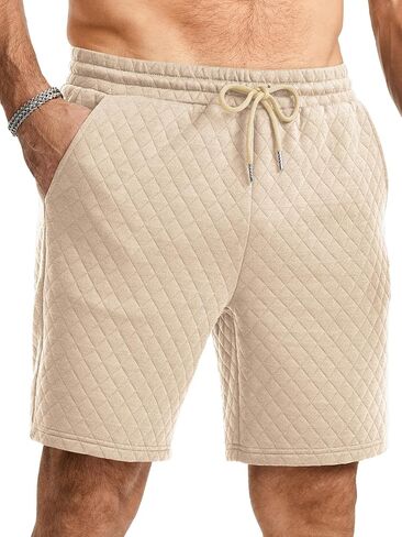 JMIERR Mens Casual Sweat Shorts Drawstring Summer Beach Stretch Quilted Shorts Workout Running in Saudi Arabia