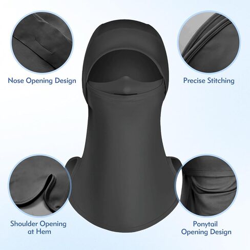 Balaclava Ski Mask - Ski Mask for Women, Quick-Drying Face Mask for Cold Weather, SPF50+ Balaclava Women for Skiing, Motorcycle Riding & Snowboarding Black in Saudi Arabia