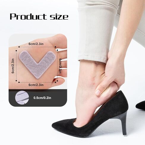 وسائد مسامير القدم مقطوعة لتناسب المقاس، وسادات مسامير القدم على شكل حرف L مع وسادات للذرة، لاصق قوي، بطانة قدم ناعمة نحيفة للأحذية، ارتداء يومي آمن، عدد 20، أرجواني in Kuwait