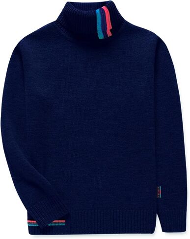 Boys Turtleneck Sweater Kids Youth Fashion Long Sleeve Knit Pullover High Collar Cotton Warm Sweaters 5-14 Years in Kuwait
