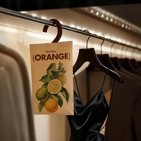 أكياس ورق معلقة برائحة الحمضيات البرتقالية - 12 عبوة للخزانة والمنزل | معطر هواء ومزيل للروائح يدوم طويلاً للأدراج والسيارات والحمام | فكرة هدية مثالية in Kuwait