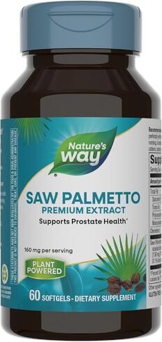 Nature's Way Saw Palmetto Standard Extract، دعم صحة البروستاتا للرجال*، 160 مجم لكل جرعة، 120 كبسولة هلامية (قد تختلف التعبئة) in Kuwait