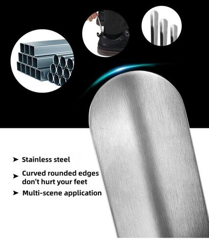 Metal Shoe Horn Long Handle for Seniors Stainless Steel 11.8" Shoehorn with Hook for Men, Women(Silver) in Saudi Arabia