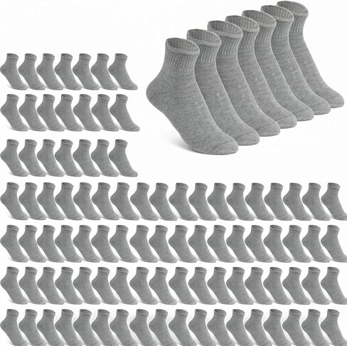 Hanaive Bulk 100 Pair Kids Crew Socks Unisex Stretch Cotton Socks Soft for Childrens Toddlers Youth Homeless Gifts Age 5-10 in Saudi Arabia