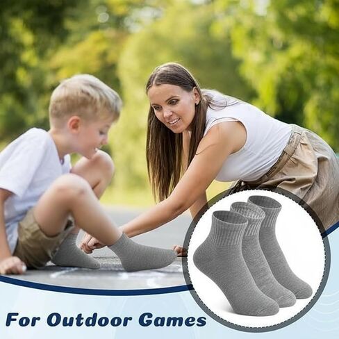Hanaive Bulk 100 Pair Kids Crew Socks Unisex Stretch Cotton Socks Soft for Childrens Toddlers Youth Homeless Gifts Age 5-10 in Saudi Arabia