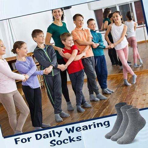 Hanaive Bulk 100 Pair Kids Crew Socks Unisex Stretch Cotton Socks Soft for Childrens Toddlers Youth Homeless Gifts Age 5-10 in Saudi Arabia
