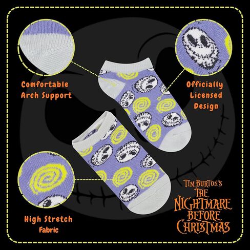 Disney Nightmare Before Christmas Boys 5‑Pack Crew Socks + Plush Pencil Case Set – Official Character Socks for Boys Ages 4-8 in Kuwait