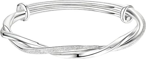Silver Mobius Bangle Bracelet for Women,Silver Bracelet Bangle Elegant Infinity Loop Design, Adjustable, Gift for Women, Men, Unisex Jewelry in Saudi Arabia