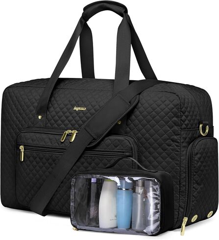 حقيبة دفل كبيرة للسفر في عطلة نهاية الأسبوع - مع حقائب عطلة نهاية الأسبوع في حجرة الأحذية للنساء لحملها طوال الليل مع حقيبة أدوات الزينة وحقائب القماش الخشن للصالة الرياضية مع حقائب مستشفى للجيب المبلل للنساء للعمل والتوصيل in Kuwait